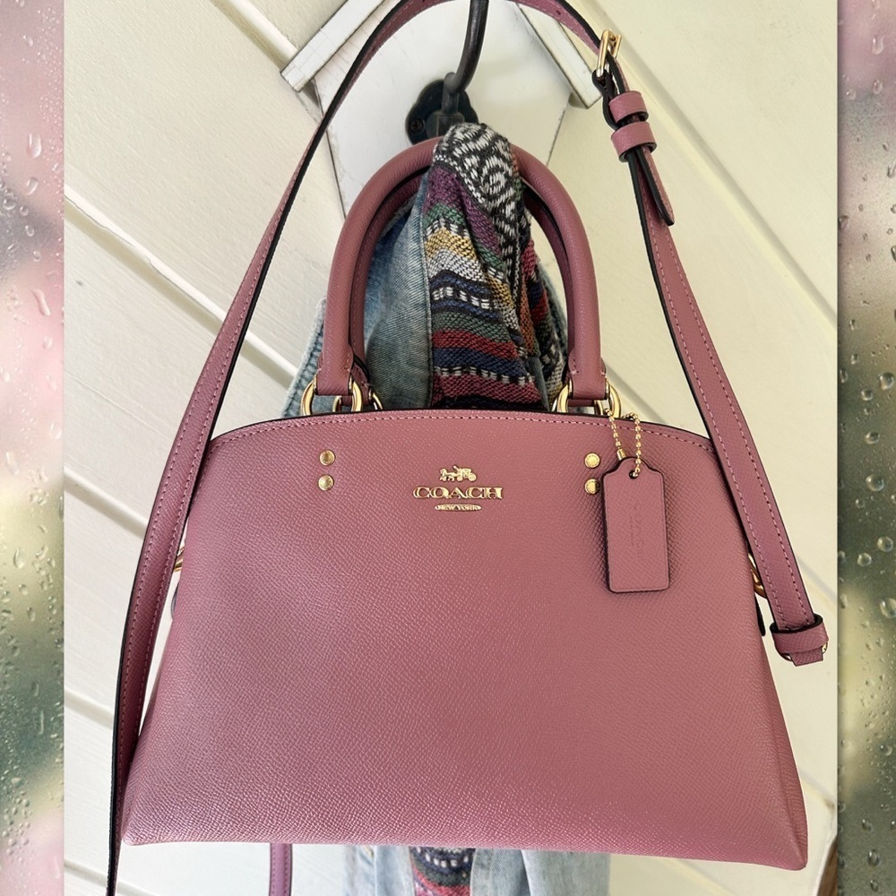 COACH SMALL LILLIE MAUVE PINK CARRYALL 91146 - Picture 4 of 17